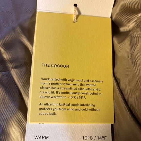 New womens Small Aritzia Wilfred wool and cashmere Cocoon Coat - Picture 10 of 10